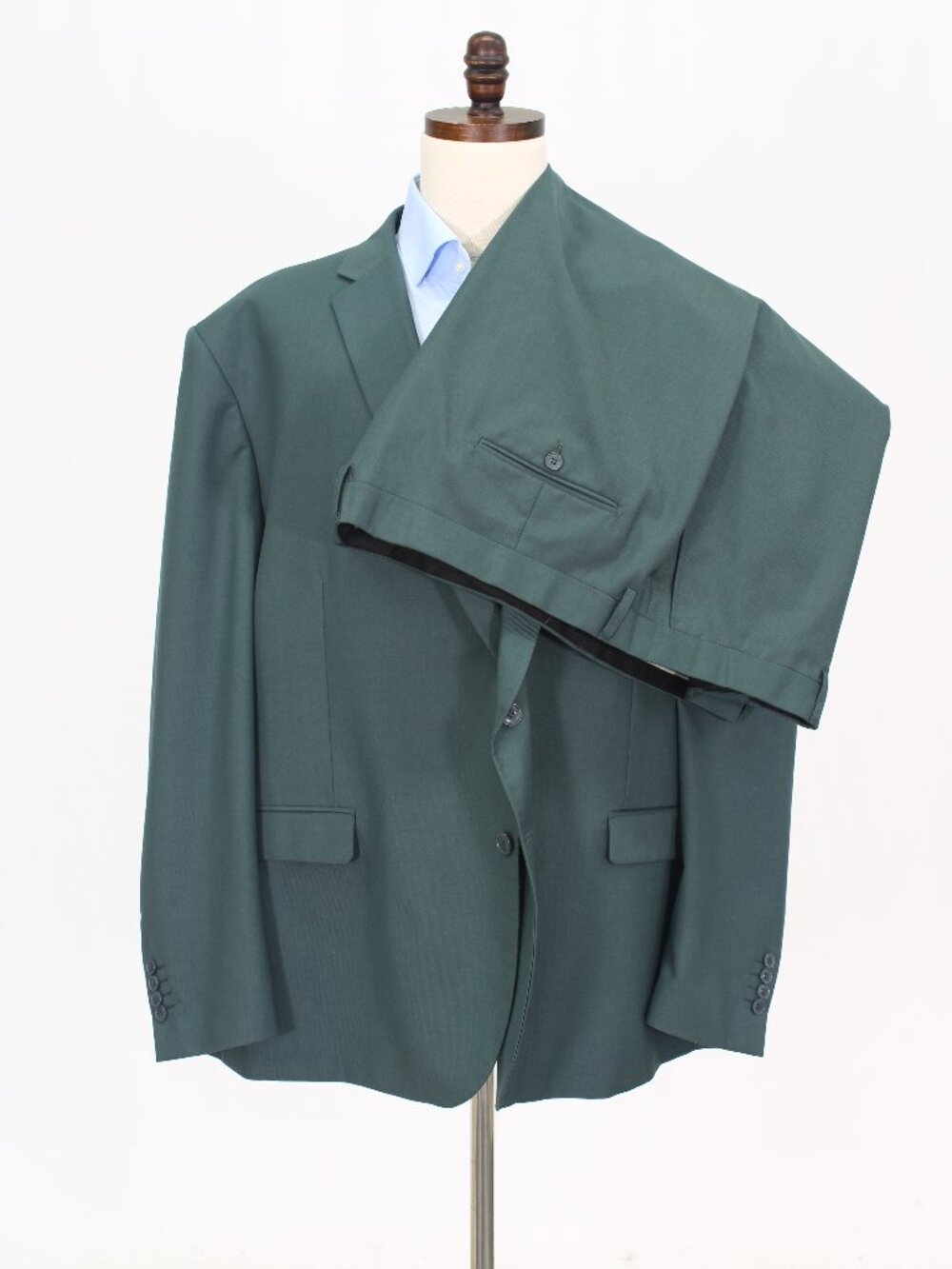 Alain Dupetit 58R 52x31 Green Full Suit 2-Button Solid R940